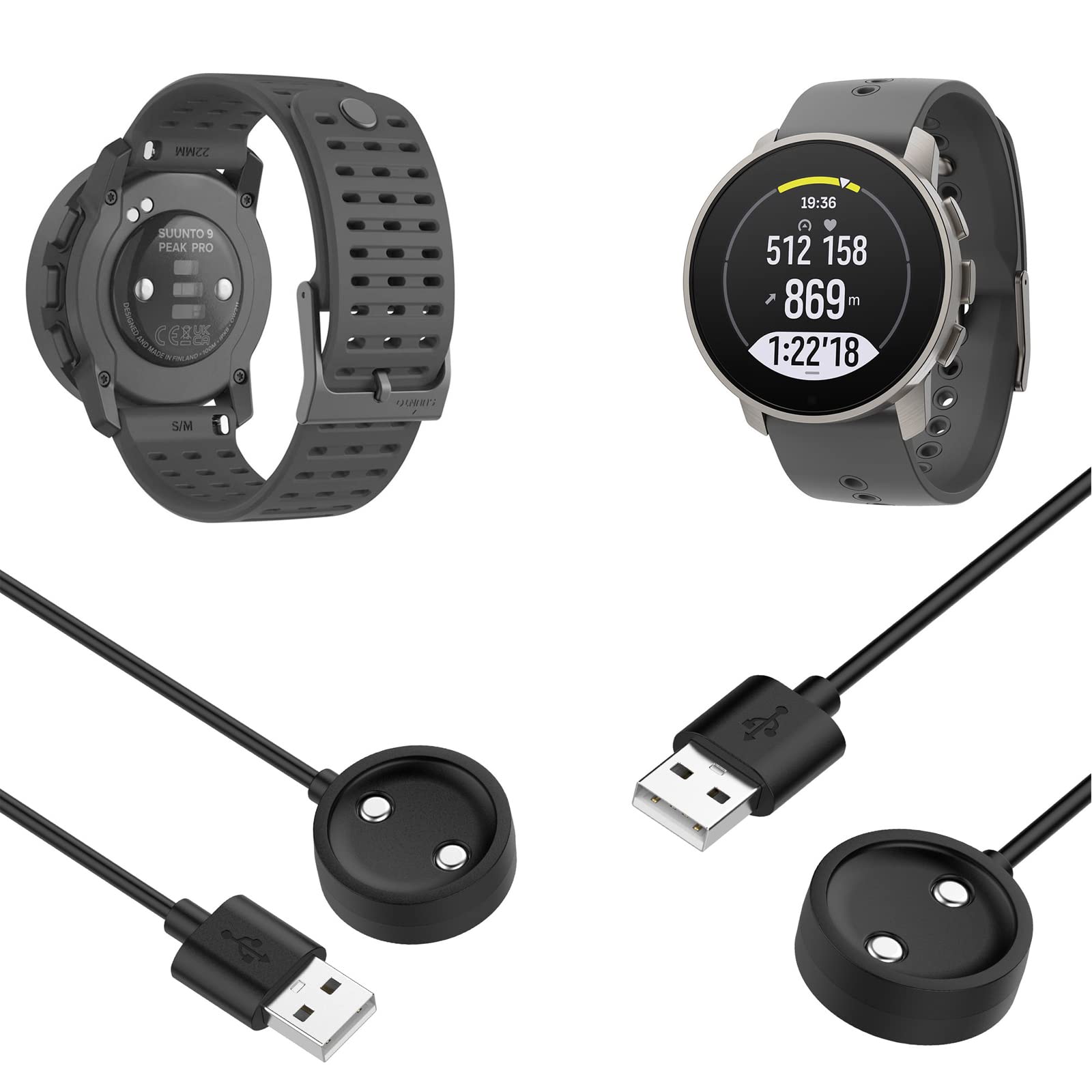 SUUNTO 9 PEAK PRO スント　充電ケーブルおまけ付き Amazon.co.jp: Disscool 交換用充電ドックケーブル Suunto 9 Peak Pro